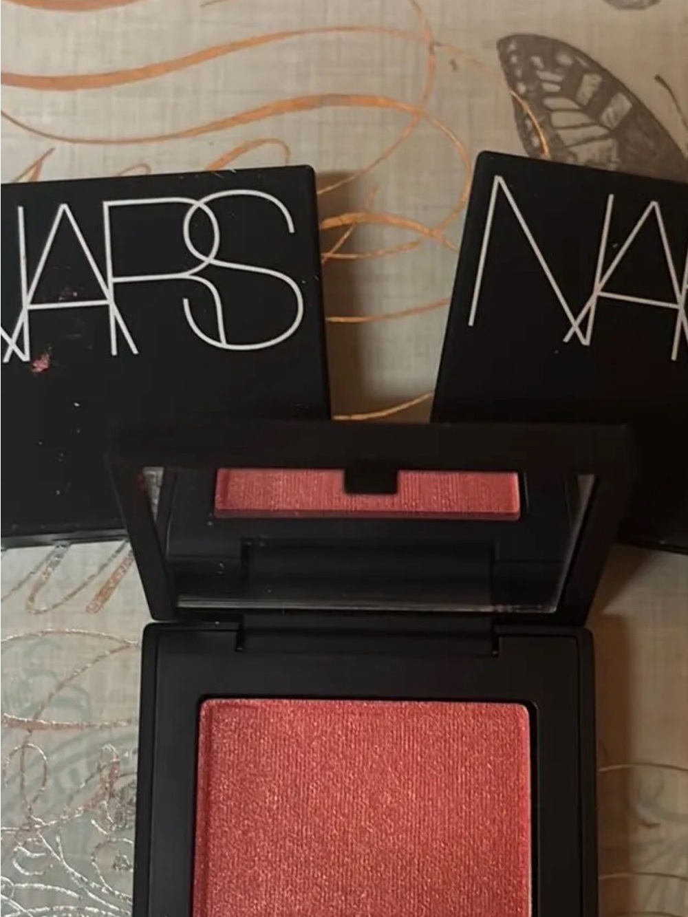 3x NARS Shimmering Orgasm X Blush - Radiant Pink-Orange Glow